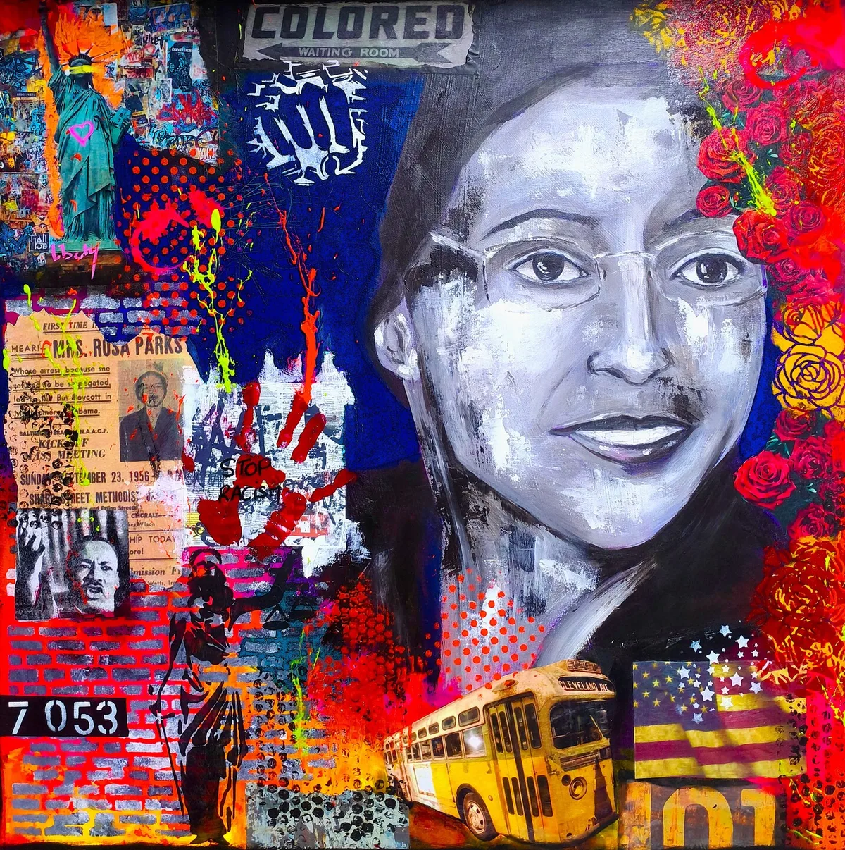 Rosa Parks, œuvre de Sab